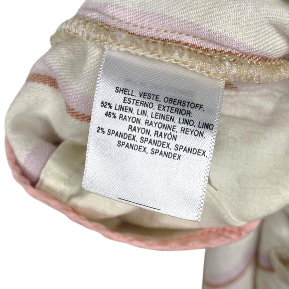 By Anthropologie Edisto Striped High Waist Paper Bag Shorts SZ 12 - Picture 10 of 10